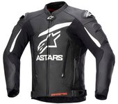 Alpinestars GP Plus V4 Chaqueta de cuero de motocicleta - Negro Blanco (58)