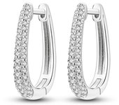 pendientes de Aro para mujer, joyería de plata 925, regalo para niña, pavé brillante, CZ, forma de corazón en U, estrella, luna Escanea el QR para ver el artículo en tu móvil  31 valoraciones 631 vendidos