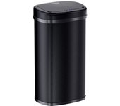 Cubo de basura automático acero inoxidable 58L negro
