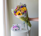 Flores a Domicilio - Pack Girasoles: Ramo con envoltorio - Regalar Flores - COLVIN