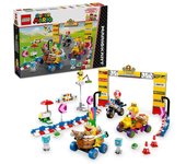 Lego Super Mario Kart: Set Bebé Peach y Grand Prix, Carreras y Figuras Toad, Lakitu, Lemmy (8+ Años)