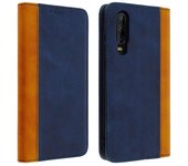Avizar Funda Cartera Función Soporte Bicolor Azul para Huawei P30