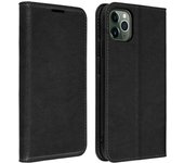 Avizar Funda de Piel Auténtica Negra para Apple iPhone 11 Pro Max