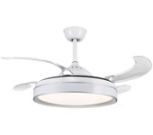 Universal Blue Nasim 7048WX Ventilador de Techo con Luz y Aspas Ocultas WiFi 122cm 64W Blanco
