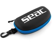 Estuche para gafas de natación con zip negro/azul seac