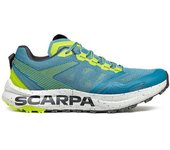 Zapatillas de trail scarpa spin planet ocean azul/lima