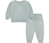 Conjunto nike essential fleece crew set infantil verde