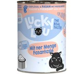 Lucky Lou Adult 24 x 400 g comida húmeda para gatos - Aves de corral y faisán
