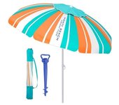 LOLAhome Sombrilla playa 220 cm antiviento y UPF+50