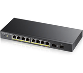 switch zyxel gs1900-10hp 8ptos gigabit poe negro gs1900-10hp-eu0101f