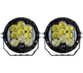 2Pcs LED de conducción de 5 pulgadas luz de 150 W 15000LM cápsulas de trabajo de focos de inundación combinado de haz de niebla en todo terreno Luz de conducción de carretera