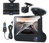 Cámara de salpicadero Full HD 1080P con pantalla IPS de 4 pulgadas Cámara de salpicadero doble frontal y trasera Grabadora de conducción 8G-32G Soporte de memoria