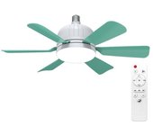 Ventilador de cuchilla extraíble silencioso Luz de seis ventiladores con control remoto
