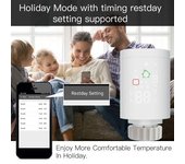 Tuya ZIGBEE3.0 Actuador inteligente del radiador Controlador de temperatura de la válvula del radiador termostático programable Control de voz a través de Alexa