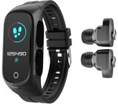 Auriculares Smart Watch 2 en 1 TWS Fitness Tracker True Wireless BT5.0 Auriculares Pedómetro Calorie Contra Actividad Rastreador Brazalete Smart Brazalete Brazalete Brazalete Brazalete Brazalete Bracete de banda cardíaca Presión Sangrienta Monitor de sueño