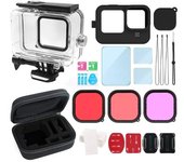 Kit de funda impermeable de cámara de acción compatible con GoPro Hero 12/11/10/9