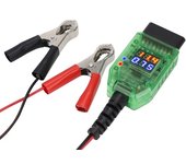 Probar baterías automotriz de doble voltaje digital indicador LED del conector OBD de alta aislamiento ECU Reemplazar batería de coche (12V)