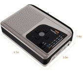 Reproductor de cinta de cassette ezcap234 portátil AM FM Radio Cassette Tape-to-MP3 convertidor grabadora de sonido altavoz incorporado con conector para auriculares