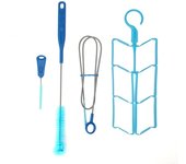Juego de limpiador de bolsas de agua 4 en 1 Juego de limpieza de depósito de agua universal Cepillo largo flexible para manguera Cepillo pequeño para válvula de mordida Cepillo grande para colgador de vejiga para secado