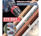 Destornillador eléctrico de 2 pulgadas de litio de 2 V de 2 pulgadas 55Nm Torsión Práctica motor sin cepillo para aparatos domésticos Instalación de muebles Reparación electrónica automotriz (sin batería)