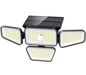 270LEDs Solar Powered LED Luz de pared PIR Sensor de movimiento Luces Lámpara de jardín impermeable al aire libre