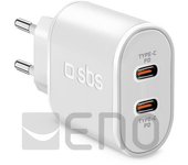 SBS TETRPD20CCW cargador de dispositivo móvil Universal Blanco Corriente alterna Interior