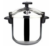 Magefesa Star Recta - Olla Express Tradicional 4L, Acero Inoxidable 18/10, para Todo Tipo de Cocinas, Inducción, 3 Sistemas de Seguridad