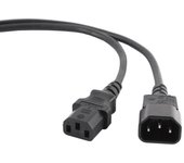Gembird PC-189-VDE-3M - Cable de extensión de alimentación aprobado por VDE (C13 macho a C13 hembra, 3 m)