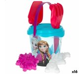Set de Juguetes de Playa Frozen Elsa & Anna Ø 18 cm (16 Unidades)