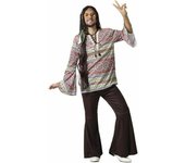 Atosa disfraz hippie hombre marrón adulto XS