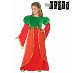 Atosa disfraz dama medieval niña infantil verde rojo 3 a 4 años