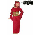 Atosa disfraz dama medieval niña infantil rojo 5 a 6 años