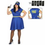 Atosa disfraz policia fbi mujer adulto azul XXL