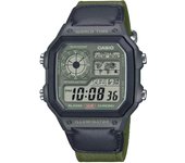 Reloj de pulsera CASIO Collection - AE-1200WHUB-3AVEF correa color: Verde Dial LCD Verde oliva Hombre
