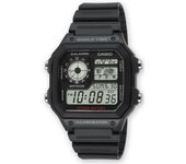 Reloj para Hombre Casio, Modelo AE-1200WH-1AVEF. Reloj de Resina, correa de color Negro y Dial LCD. Reloj Digital para Hombre. WR 100 mt.
