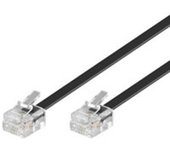Goobay 50317 - Cable modular (2x conector RJ11, 4 polos, asignado, 3m), Negro