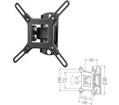 Phoenix-Technologies - Soporte TV Inclinable de Pared | Compatible con TV/Monitor hasta 40" | Carga Máx. 20kg | VESA Máx. 100x100mm, Negro, Electrónicos