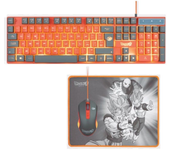 FR-TEC PC Dragon Ball Super PACK Keyboard + Mouse + Mousepad teclado Ratón incluido USB Gris, Naranja