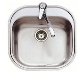 Teka Stylo 1C - Fregadero Encastrado, 1 Cubeta, para Mueble de 45cm, Cubeta de Acero Inoxidable, Fácil Instalación, Diseño Moderno, Color Acero Inoxidable