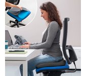 InnovaGoods® Cojín para Silla de Oficina Ergonómico con Gel de TPR. Panal de Abeja Hexafresh. Cojín Cuadrado Antideslizante y Refrigerante para Silla de Ruedas y Asiento de Coche de 39x37x3 cms