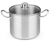 Olla con tapa de cristal bra a343936 10,5 l acero acero inoxidable acero inoxidable 18/10