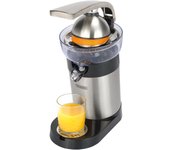 Exprimidor Eléctrico De Luxe. 130W, Filtro de pulpa, Cono de prensa Extraíble de acero inoxidable, Palanca de presión de metal, Sistema antigoteo, Apto para lavavajillas
