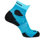 Calcetines de trail salomon aero ankle blue danube/aquarius