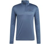 Camiseta adidas de senderismo multi half zip ls hombre azul