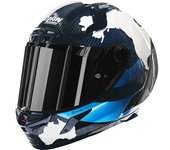 Nolan X-804 RS Ultra Carbon 30TH Anniversary Special Casco - Blanco Turquesa Azul