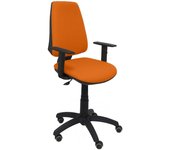 Piqueras y Crespo Elche CP Bali Silla de Oficina Brazos Regulables Ruedas Parquet Naranja