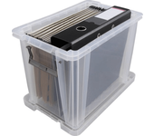 caja de almacenaje apilable con tapa capacidad 18,8 litros 250x395x290 mm cristal transparente archivo 2000 wfs20m185 cs tp