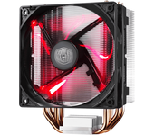 refrigerador cpu cooler master hyper 212 - multisocket intel amd led-rojo