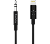 cable de audio belkin av10172bt03-blk  de 3,5mm con conector lightning  0,9m color negro