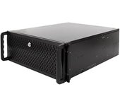 UNYKAch Caja Rack 19" UK4129 Formato 4U ATX, con Fondo de 550 mm, 3 Bahías de 5,25”, 8 Bahías de 3,5”, Filtro Antipolvo Frontal con Llave de Seguridad y Dos Puertos USB 2.0